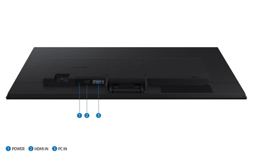 Samsung 22" (54.6 cm) S3 Flat Monitor|Super Slim Borderless Design|IPS Panel|FHD 1920 x 1080|100 Hz|5 ms|Ports-HDMI,VGA|Game Mode|Eye Saver Mode||Wall Mountable|LS22D300GAWXXL|Black view 2