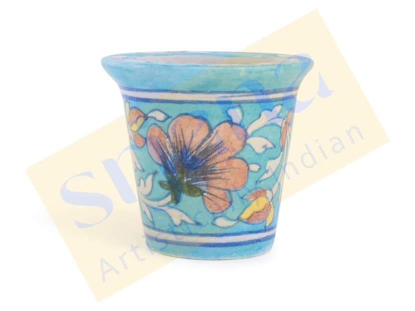 Srjana Handcrafted Blue Pottery Planter 1pc view 2