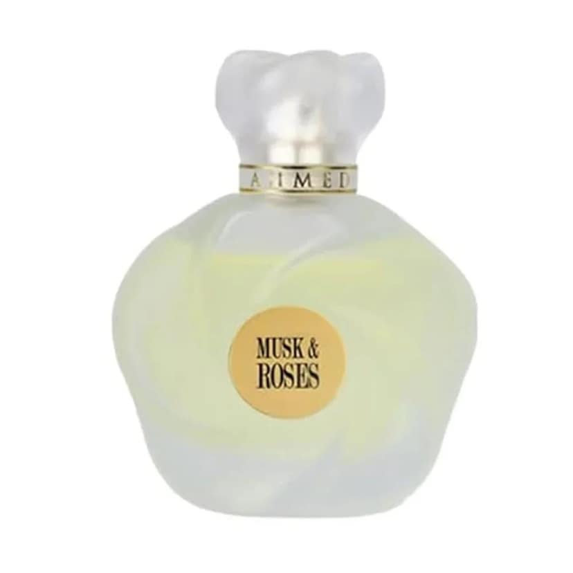 Ahmed Al Maghribi Musk and Roses Eau De Parfum 75ml Premium Luxury Long Lasting Elegant Floral Rose Musky Fragrance view 2