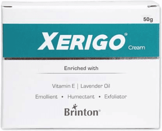 Brinton Xerigo Moisturizing Foot Care Cream For Rough Dry and Cracked Heel | Prevents Moisture Loss | Non-Greasy Quick Absorbing Formula (50 g)