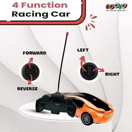 Gooyo 6328-4 Battery Operated 3D Lights Remote Control High Speed Racing Car Toy for Kids view 2