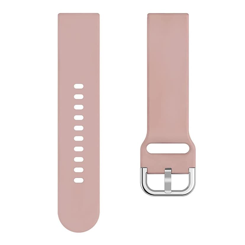 19mm Silicone Smartwatch Band Strap/Band with Black Metal Buckle Strap for Noise ColorFit Pulse, ColorFit Pro 2, Color Fit Beat, Color Fit Pro 2 Oxy, Boat Storm Smart Watch (19MM Pink) Compatible view 2