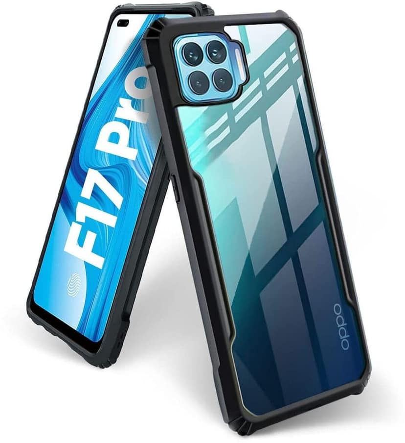 PLUGTECH Slim Shockproof Case | Matte Black Soft | Drop Protection | Precise Cutouts | Premium Mobile Cover for Oppo F17 Pro