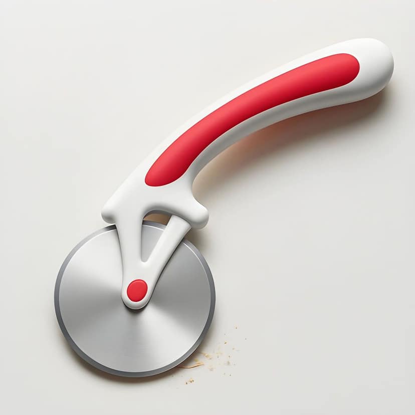 Heavy Duty WUGO Premium Pizza Cutter Wheel | Stainless Steel Rotating Pizza Cutter for Pizza, Sandwich, Paratha & Chapati | Food Grade Cutting Wheel with Non-Slip Ergonomic Handle | Kitchen Slicer (Original)