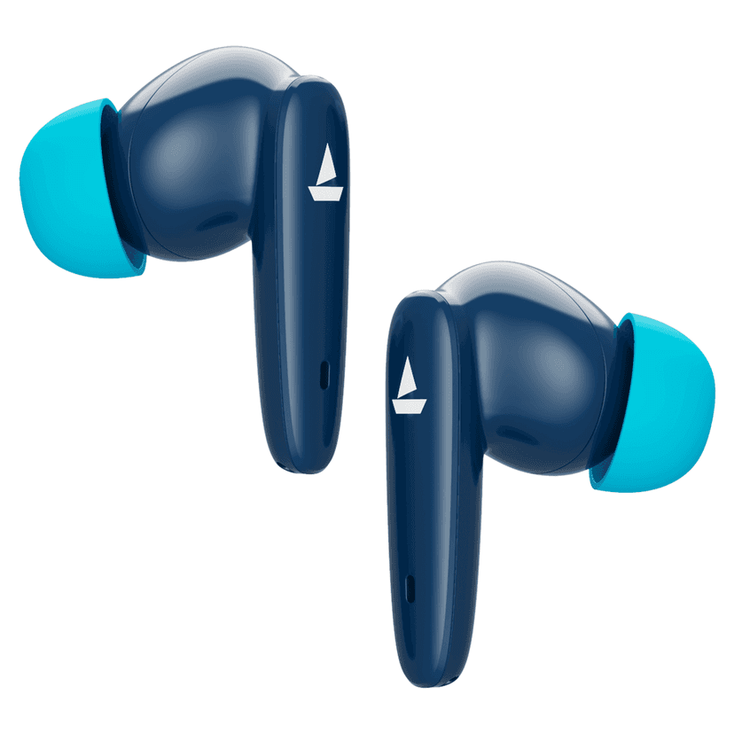 boAt Airdopes 181 | Wireless Earbuds with 10mm Driver, Type C Interface, BEAST™ Mode & Voice Assistant, ENx Technology Bold Blue view 2
