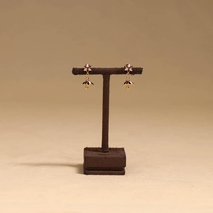 Multicolor - Handcrafted Paka Meenakari Earrings 131 view 2