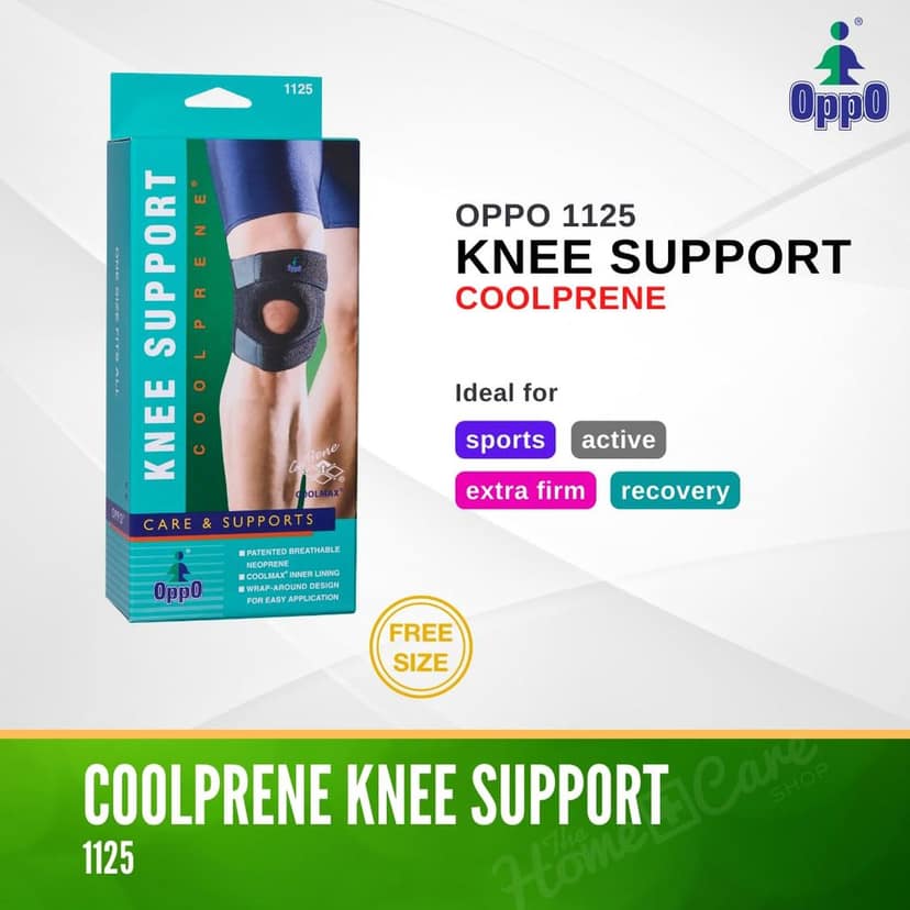 Oppo 1125 Coolprene Knee Support - Free Size (Black) view 2