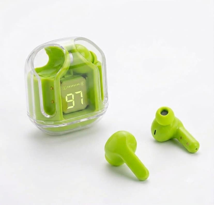 Ultra Pods Max True Wireless Earbuds with Bluetooth 5.3, Enhanced Sound Quality, Touch Control Battery Life, Noise Cancellation & Comfortable Fit (Green) view 2