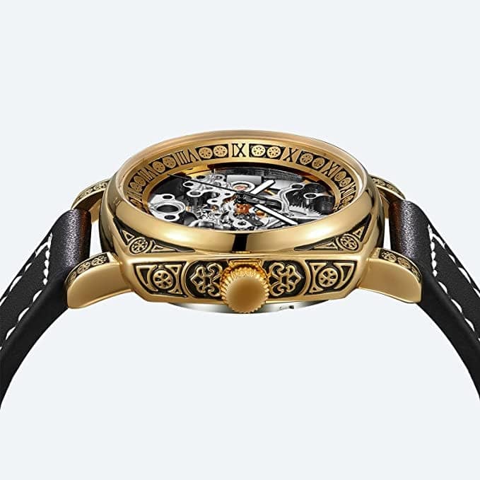 Khrist Auto Kinetics Classic Ease: Timepiece Portfolio Inside Revolving Gears Uncomplicated Grace: Automatic Mechanical Watch Collection Simplistic Elegance Analog Watch For Men view 2
