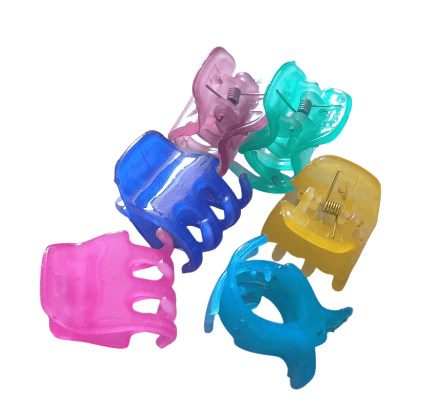 Set of 6 Colorful Hair Claw Clips for Women and Girls view 2