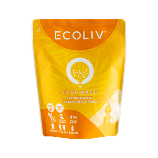 ECOLIV Dishwash Liquid Gel 500 ML| Instant Mix Refill of 170 ML Dish Wash concentrate|Add water, make 500 ml Dishwash in 5 seconds