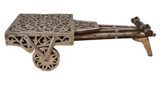 Wooden Handmade Cart for Home & Farm House Decoration (Size 38x15x11 cm)