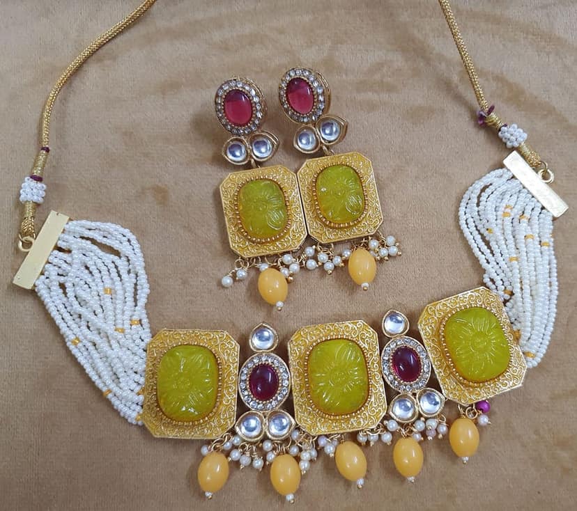 Kundan Beautiful Designer Necklace view 2