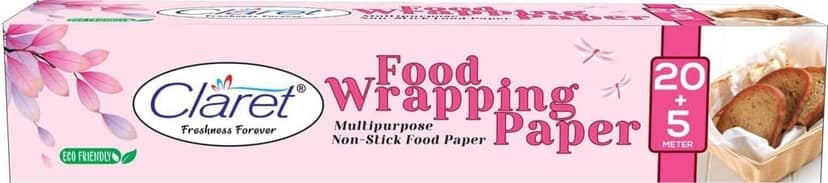 CL 20+5M Printed Food Wrapping Butter Paper Roll - Keeps Food Fresh and Hygienic, 2-Pack view 2