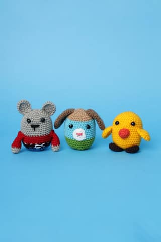 The Original Knit Beginner's Crochet Kit (Set of 3) - Yellow, Green & Grey