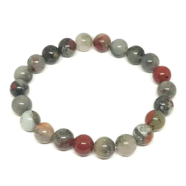 Ekdant Natural Bloodstone Bracelet 6 mm Beads Bracelet Round Shape for Reiki Healing and Crystal Healing Stone Semi Precious Gemstones Stretchable Bracelet view 2