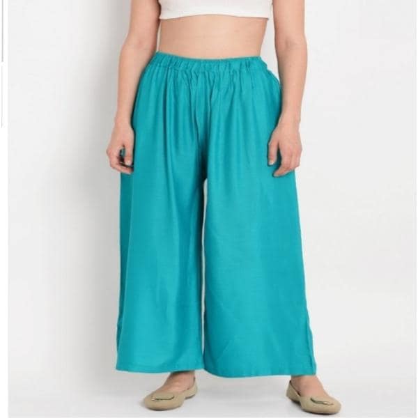 Women's Palazzo Sky Blue (Pack of 01 Pcs)