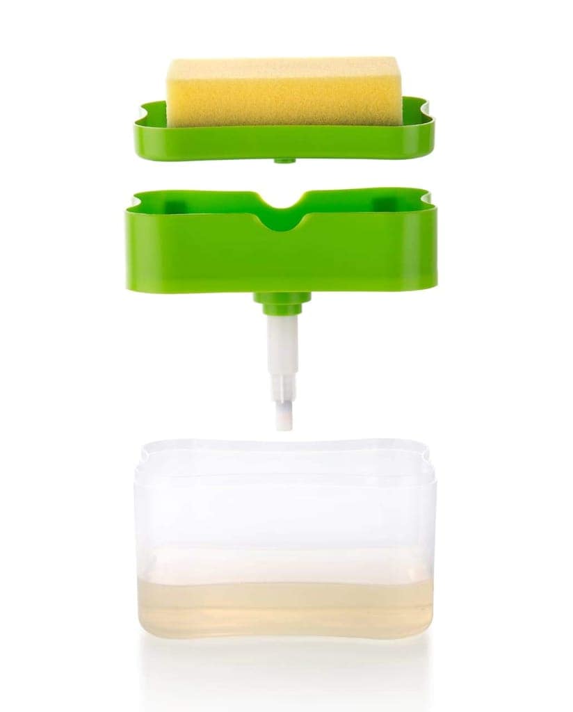 2-in-1 Soap Dispenser and Sponge Holder for Kitchen Sink view 2