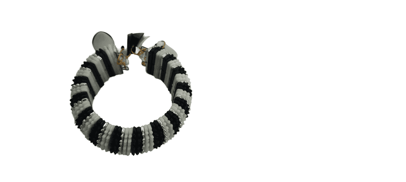 Black and White girls bracelet view 2