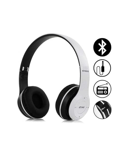 P47 Wireless Bluetooth Portable Sports Headphones with Microphone,AUX,Stereo Fm,Memory Card Support for All Devices view 2