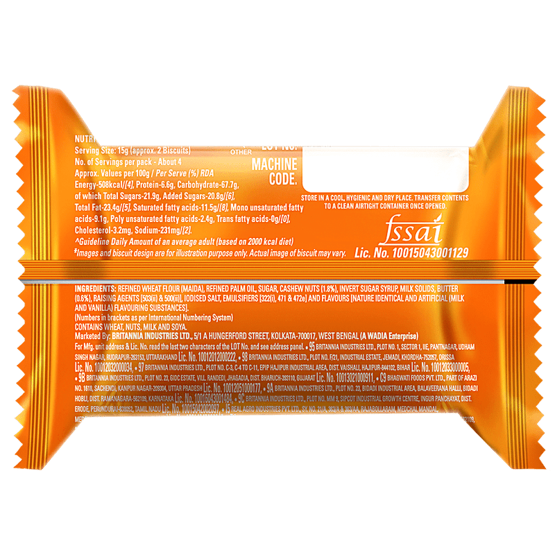 Britannia Good Day Cashew Cookies - Crunchy, Zero Trans Fat, Ready To Eat, 52.5 g view 2