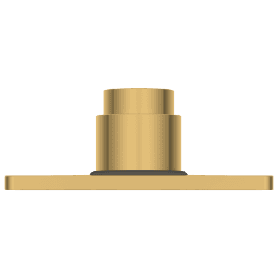 UPS-GG-02 Exposed Part Kit Of Forged Metropole WC Flush Valve With Fitting Sleeve With Operating Lever, Square Wall Flange & Cartridge (Glossy Gold) view 2