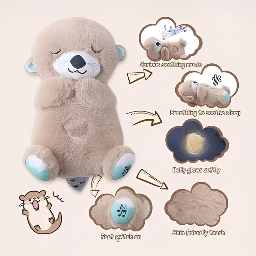 Breathing Teddy Bear Toy | Breathing Otter Teddy | Teddy Bear Toy | Teddy Toy | Soft Toy | Cute Teddy Bear Toy | Kids Soft Toy view 2
