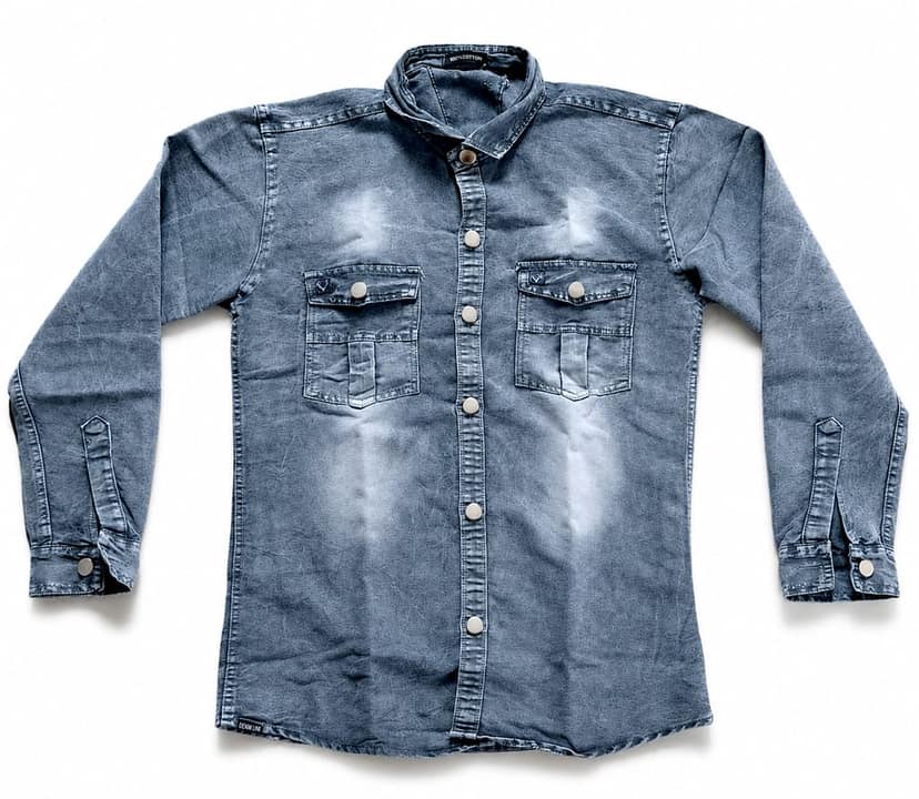 Premium Quality Jeans Shirts | Jeans Made of 100% Cotton Fabric | Long Durable |Fashionable, Stylish, Comfortable & Skin Friendly | Suitable Wear for Mild & Dense Winter, Rainy, Autumn | view 2