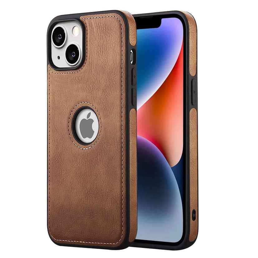 LIRAMARK PU Leather Flexible Back Cover Case Designed for iPhone 14 Plus (6.7 inch)