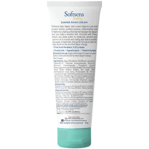 Softsens Diaper Rash Cream 50 Gms view 2
