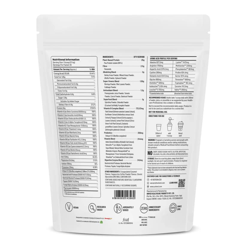Unived Superfoods Protein for Daily Strength, Energy, Health Caramel Latte view 2