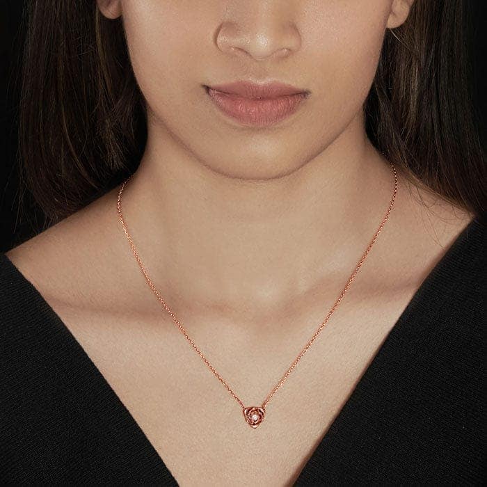 Rose Gold Rosetta Necklace view 2