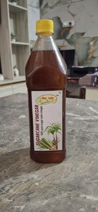 Natural Sugarcane Vinegar 900 ml | Ahirori Annadata Farmer Producer Company Ltd | Raw, Unfiltered, Organic