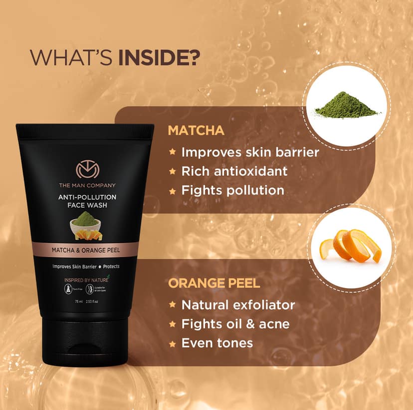 Anti-Pollution Face Wash | Matcha & Orange Peel Anti-Pollution Face Wash | Matcha & Orange Peel - 100ml Face Wash at view 2