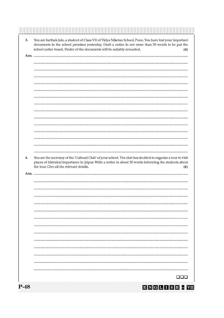 Oswaal NCERT & CBSE One for all Workbook | English | Class 7 | Updated as per NCF | MCQ's | VSA | SA | LA | For Latest Exam Oswaal Editorial Board view 2