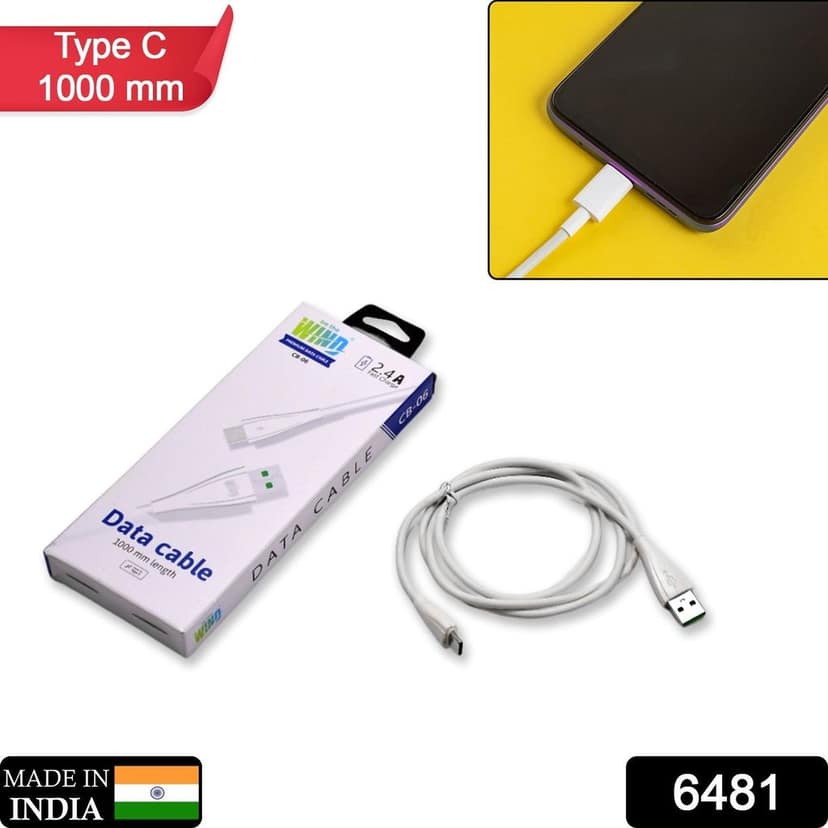 Type C data cable with 2.4Amp Rapid Charging (1000mm) view 2