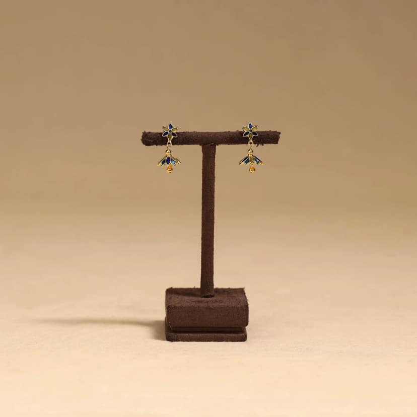Multicolor - Handcrafted Paka Meenakari Earrings 127 view 2