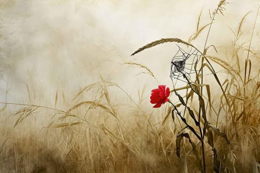 POPPY FLOWERS WALLART 24in X 16in WITH BLACK FRAME view 2