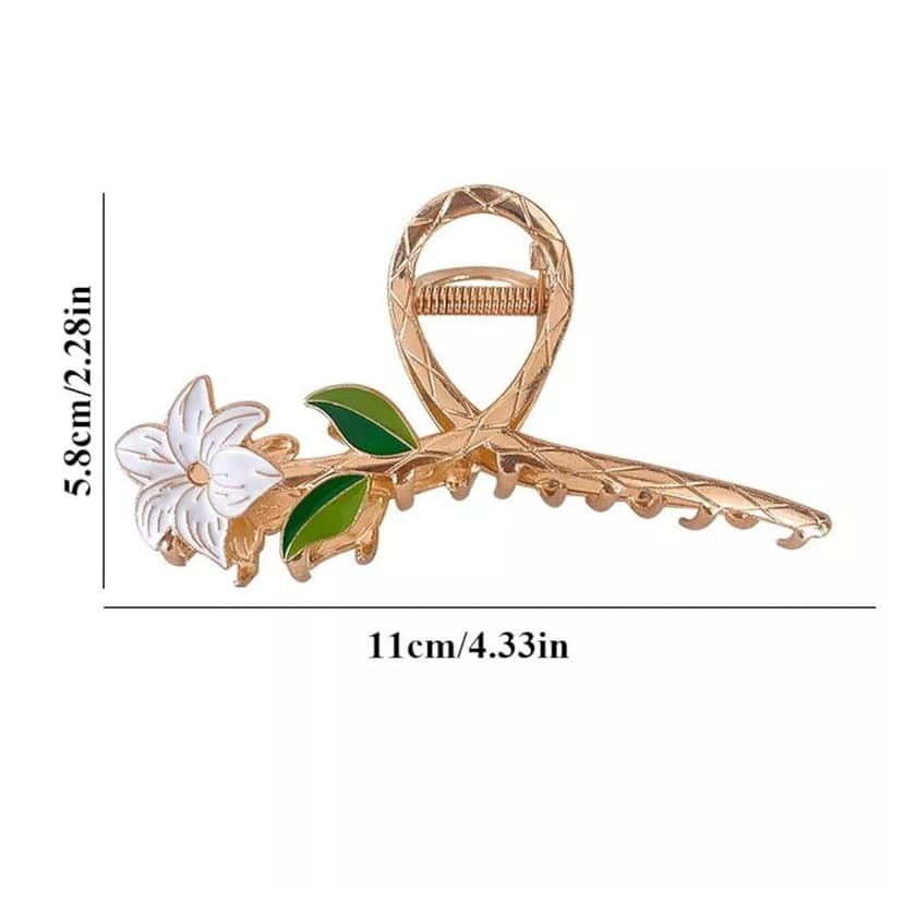 Alloy Metal Lily Flower Design Hair Claw Clip view 2