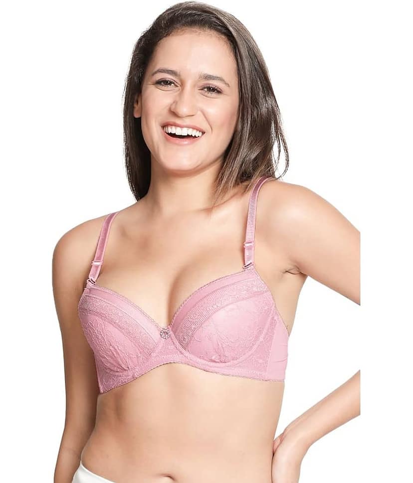 Susie Nylon Women's Everyday Bra ( Pink ) S023-BalletSlipper