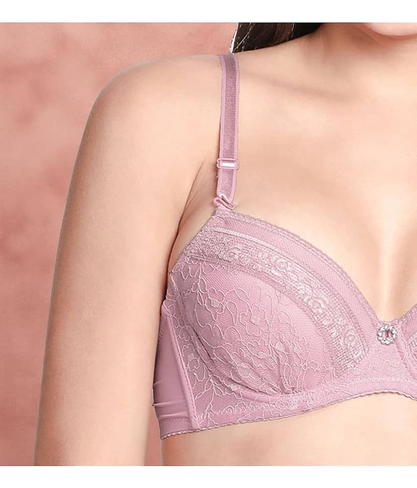 Susie Nylon Women's Everyday Bra ( Pink ) S023-BalletSlipper view 2