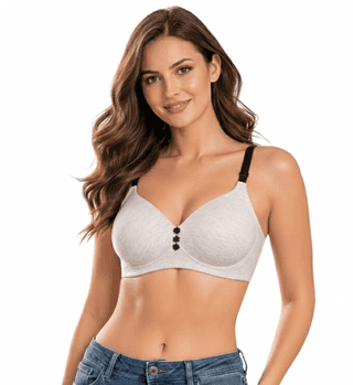 Women Cotton Padded Full Coverage Minimizer Bra Non-Wired | Seamless T-Shirt Bra | Soft Comfortable Everyday Wear Innerwear (Grey/Nude/Black)