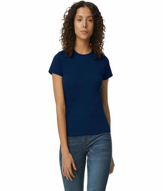 Gildan Women Cotton Solid Regular Fit Round Neck T-Shirt ( Multicolor 1 )