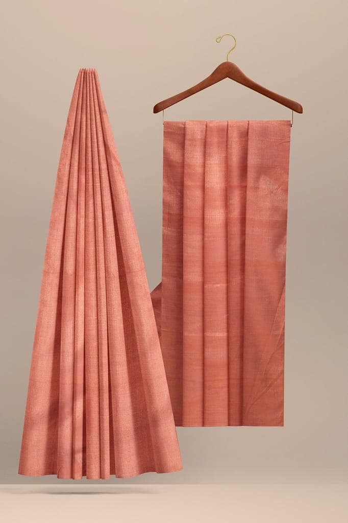 Aerospace Orange Handwoven Sausar Tissue Silk Saree SKU - BS10022 view 2