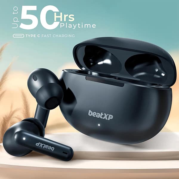 beatXP Tune XPods Bluetooth True Wireless Earbuds beatXP Tune XPods Bluetooth True Wireless Earbuds - Black view 2