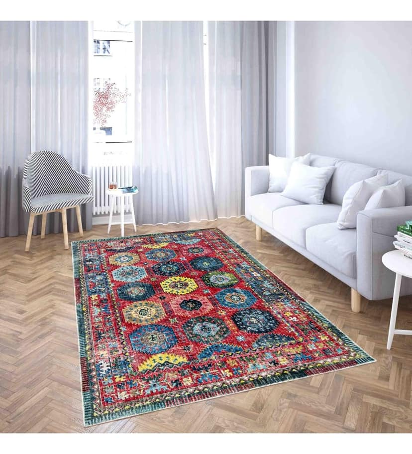 Neu Looms Handcrafted Viscose Wool Anti-Skid Rug Elegant & Comfortable for Bedroom, Living Room, Nursery, Dorm & Playroom