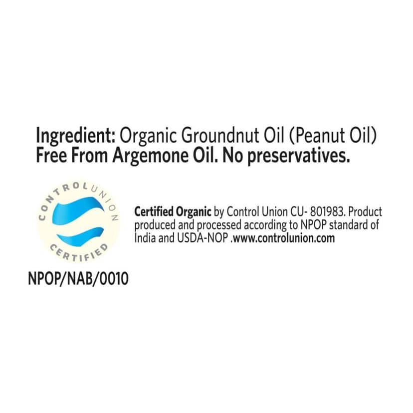 Organic India Organic Groundnut Oil - 1000 ml view 2