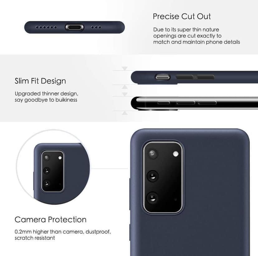 Memumi Crystalloid Series Back Cover for Samsung Galaxy S20 Shockproof - Blue (6.2") view 2
