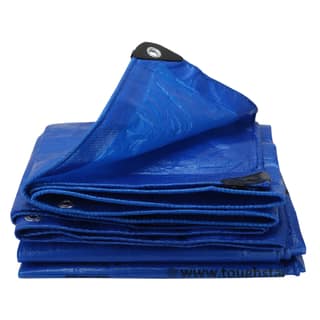 Toughstacks 150 GSM Blue Tarpaulin Tirpal Tadpatri Tharpai Thadika Tarp | Waterproof, UV Resistant, Rot/Rip/Tear Proof, Reinforced Eyelets Strong Tarpaulin for Multi-Purpose |