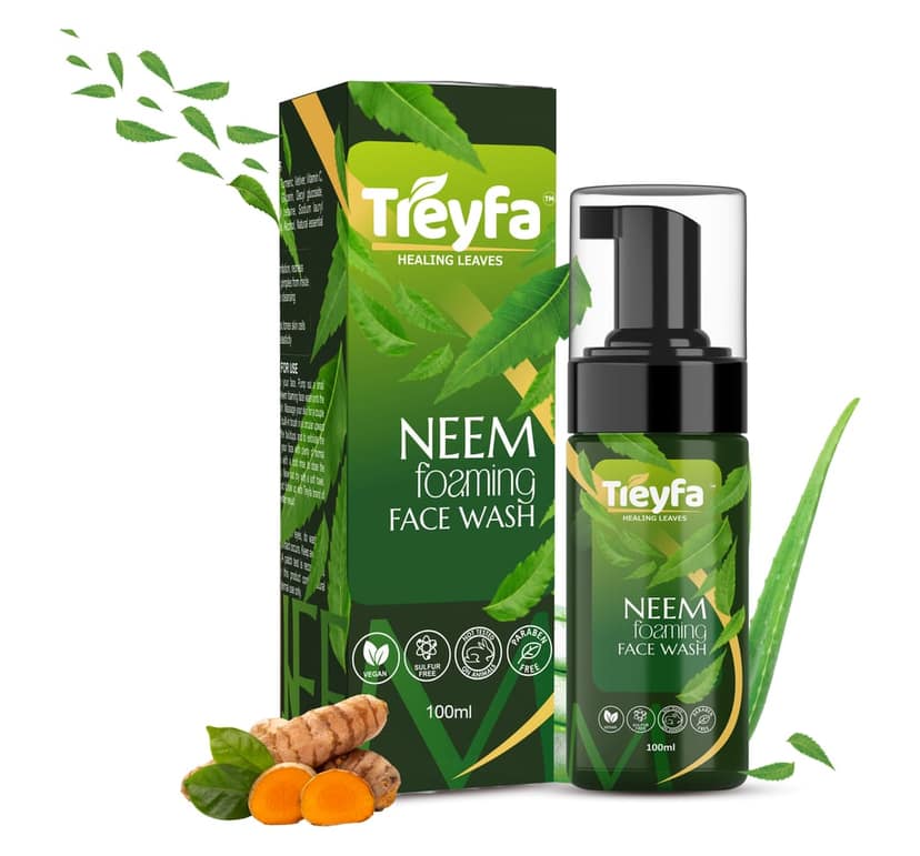 TREYFA Neem foaming face wash for deep exfoliation, dirt removal & brightness for Face Wash (100 ml)